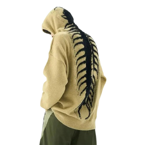 New Eco-Chic Spine Art Hoodie